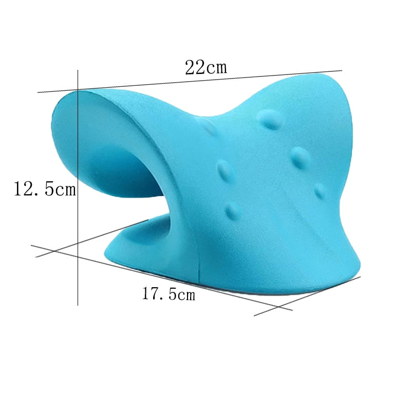 Neck Massage Pillow Neck Shoulder Cervical Chiropractic Traction Device Massage Pillow for Pain Relief Body Neck Massager